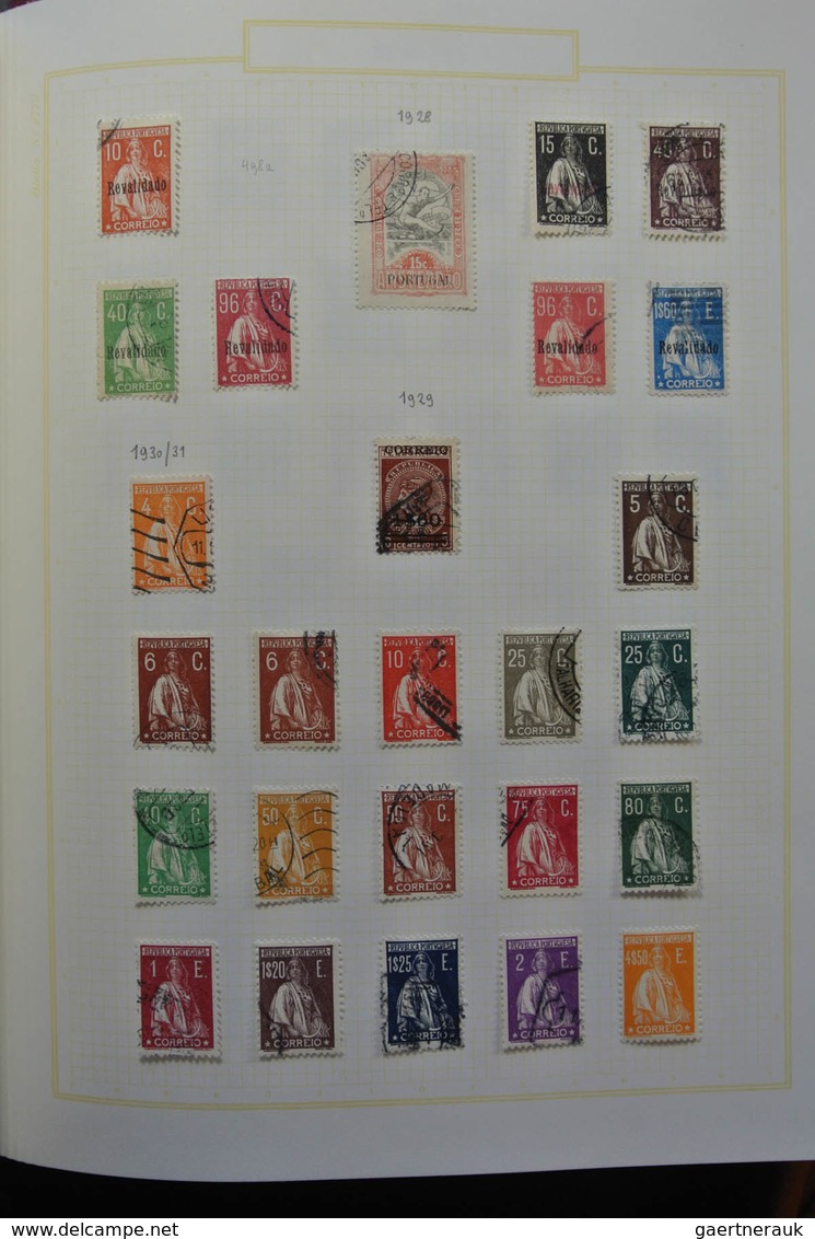 Portugal: 1853-1965: Very well filled, mostly used collection Portugal 1853-1965 in blanc Biella alb