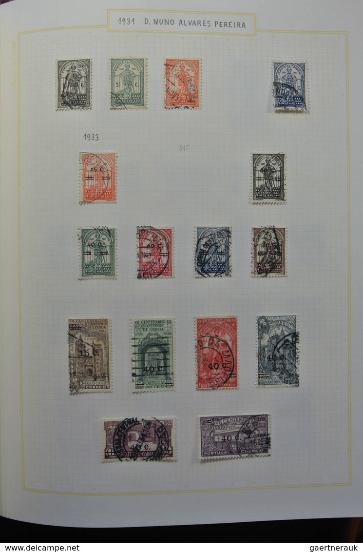 Portugal: 1853-1965: Very well filled, mostly used collection Portugal 1853-1965 in blanc Biella alb