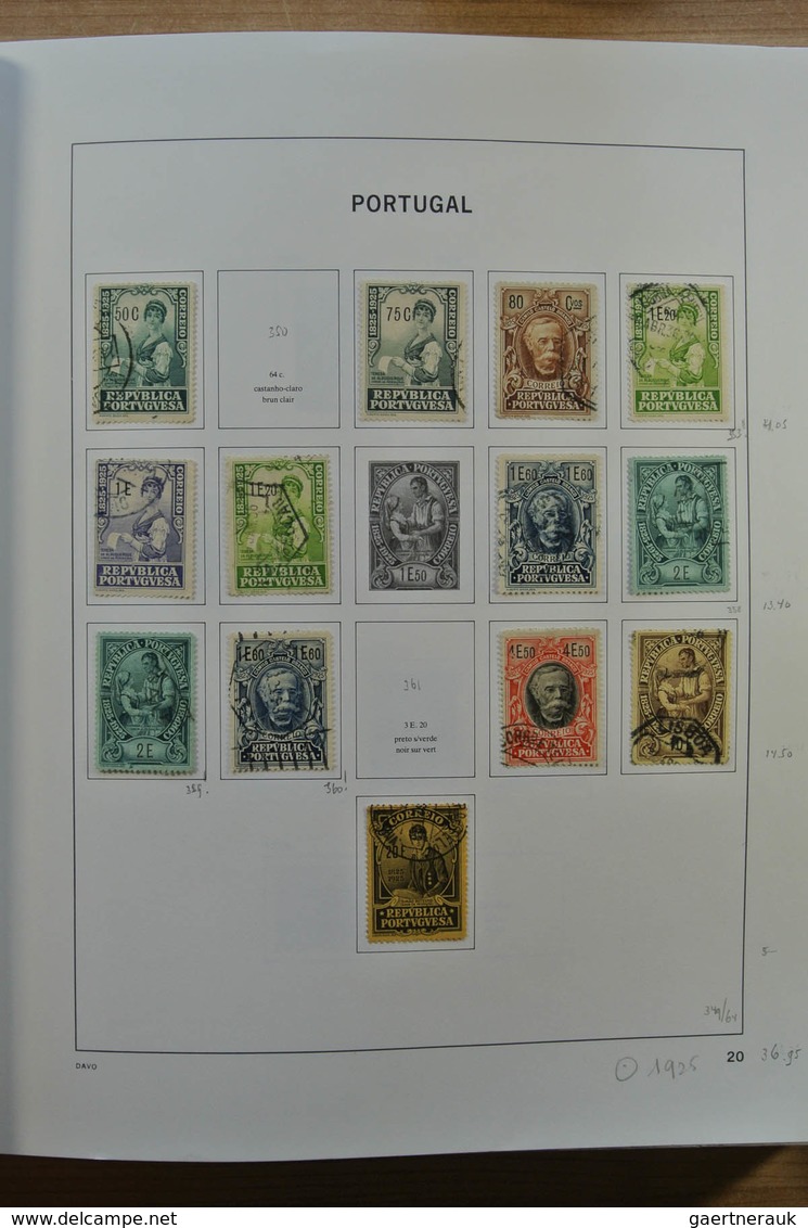 Portugal: 1853-2010: Nicely filled, used collection Portugal 1853-2010 in Davo album, including nice