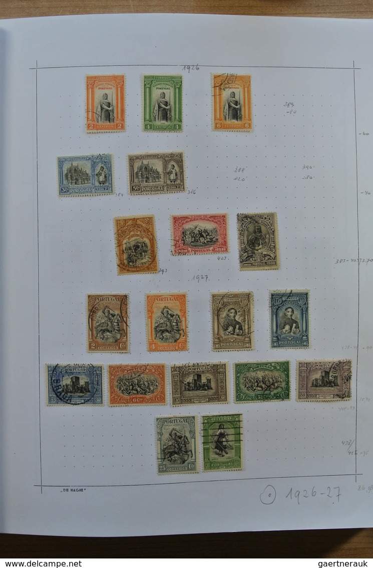 Portugal: 1853-2010: Nicely filled, used collection Portugal 1853-2010 in Davo album, including nice