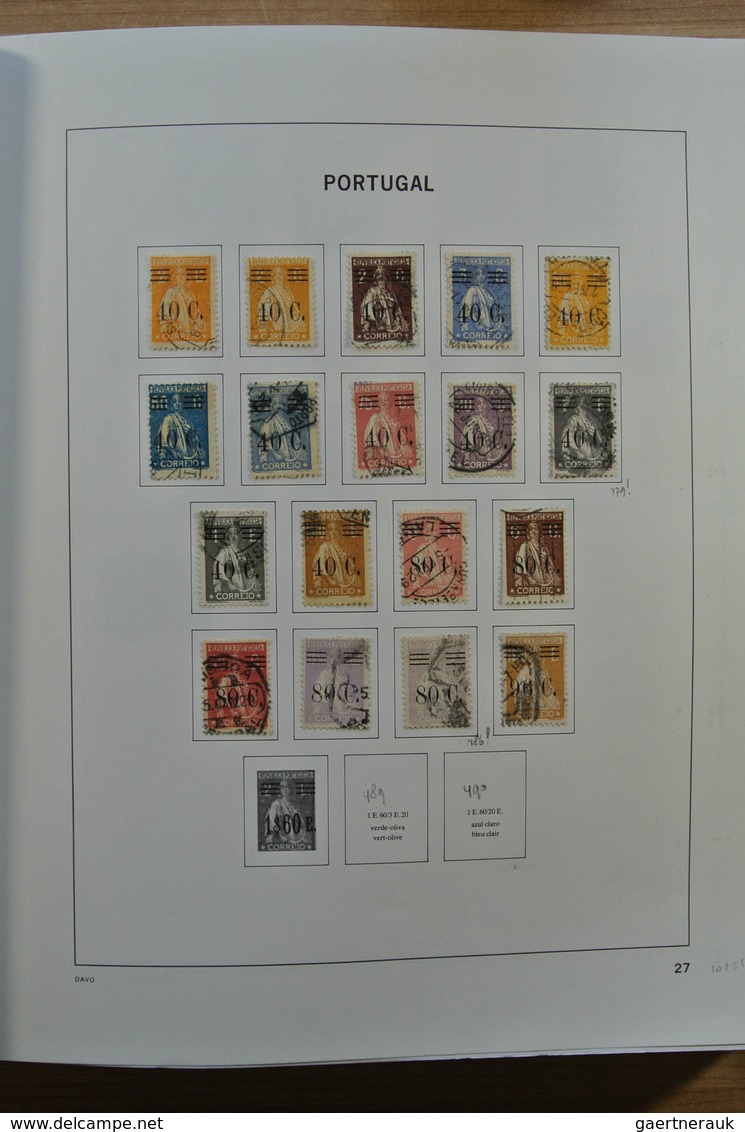 Portugal: 1853-2010: Nicely filled, used collection Portugal 1853-2010 in Davo album, including nice