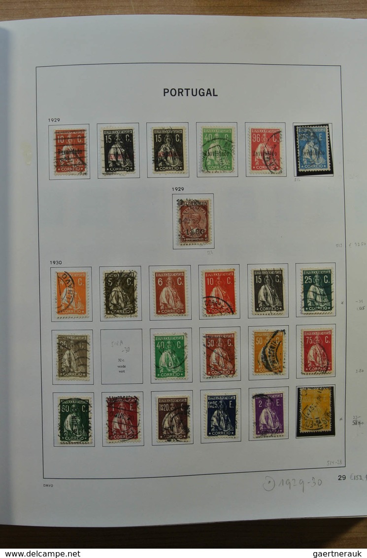 Portugal: 1853-2010: Nicely filled, used collection Portugal 1853-2010 in Davo album, including nice