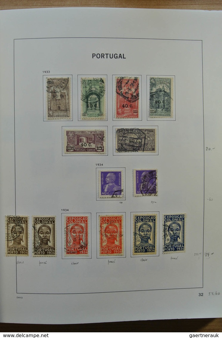 Portugal: 1853-2010: Nicely filled, used collection Portugal 1853-2010 in Davo album, including nice