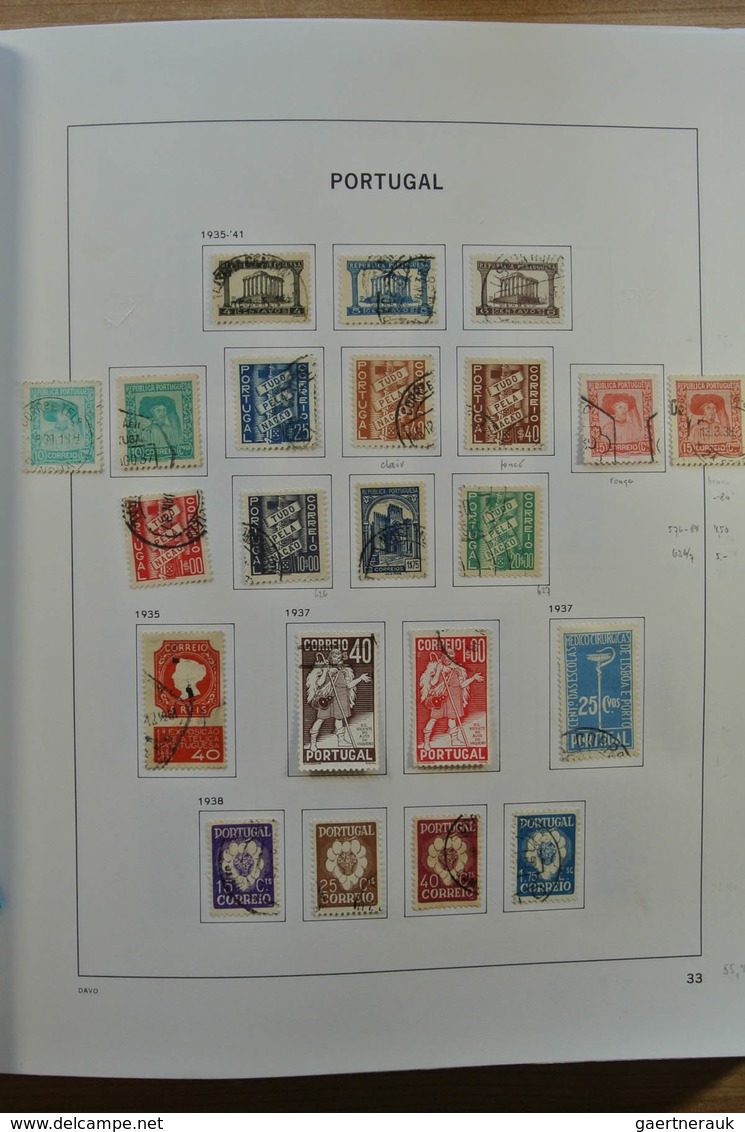 Portugal: 1853-2010: Nicely filled, used collection Portugal 1853-2010 in Davo album, including nice