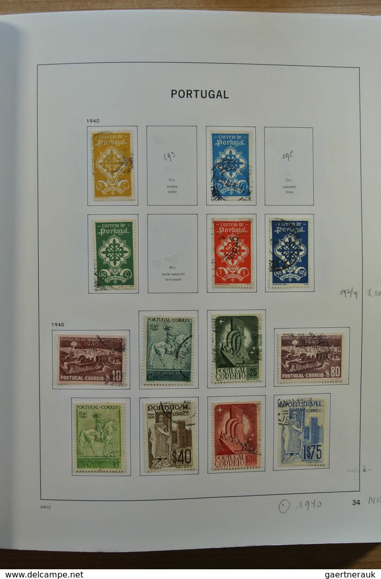 Portugal: 1853-2010: Nicely filled, used collection Portugal 1853-2010 in Davo album, including nice