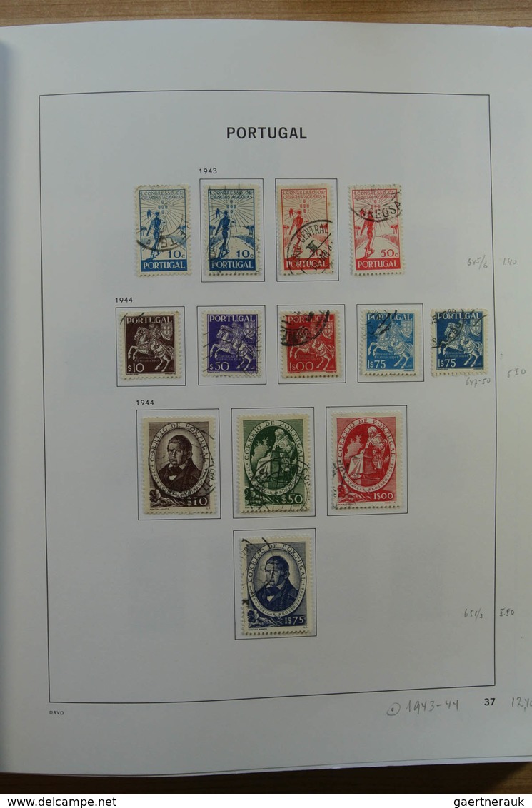 Portugal: 1853-2010: Nicely filled, used collection Portugal 1853-2010 in Davo album, including nice