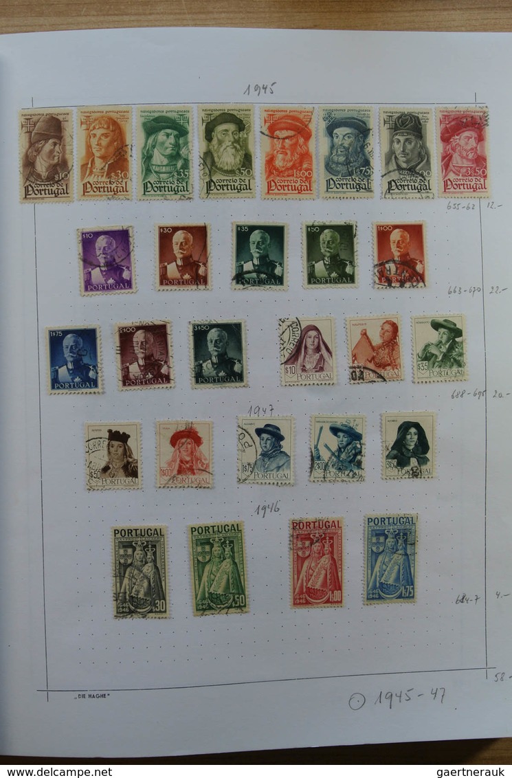 Portugal: 1853-2010: Nicely filled, used collection Portugal 1853-2010 in Davo album, including nice