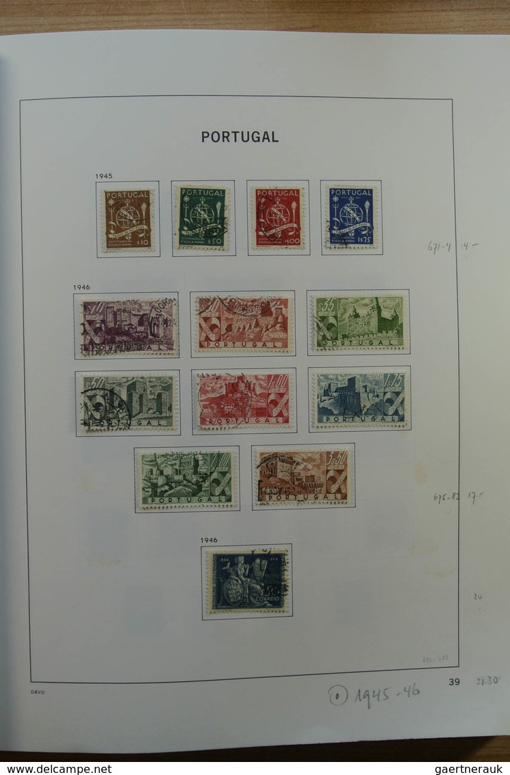 Portugal: 1853-2010: Nicely filled, used collection Portugal 1853-2010 in Davo album, including nice