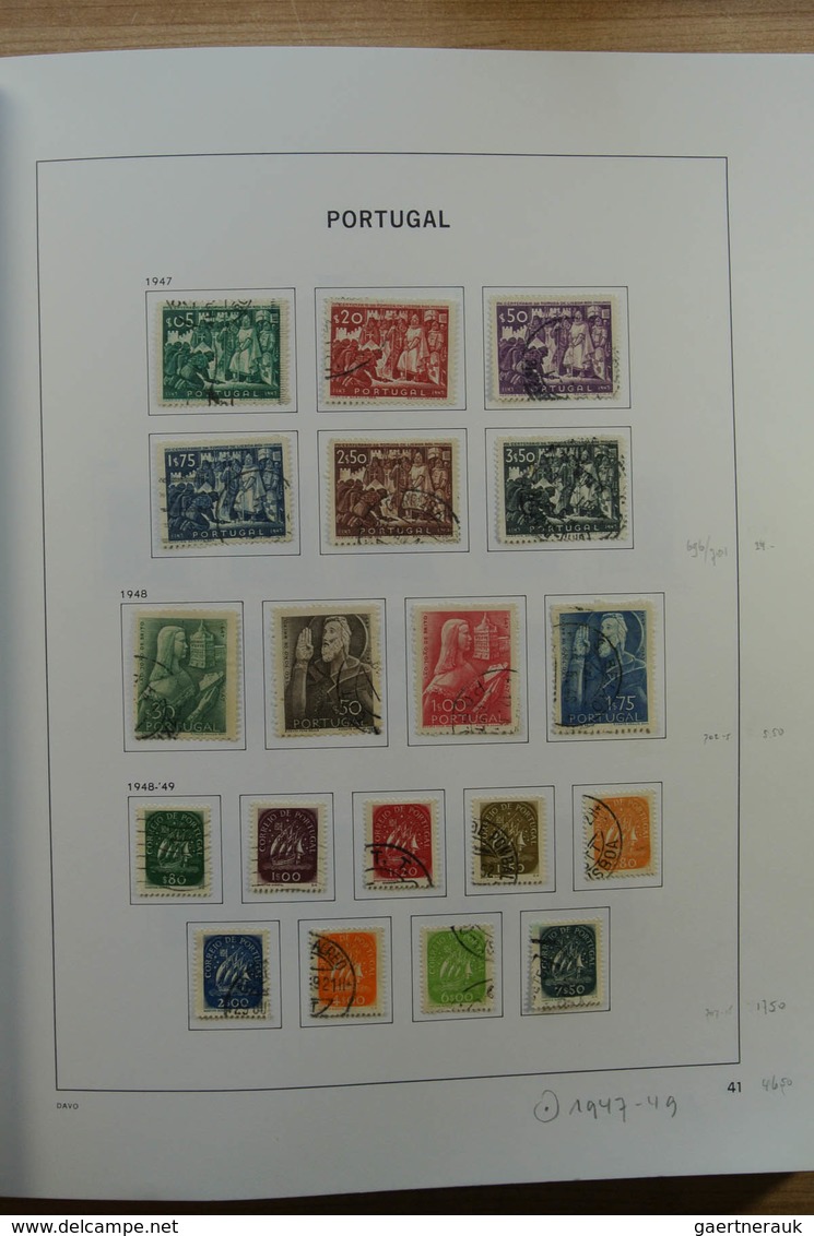 Portugal: 1853-2010: Nicely filled, used collection Portugal 1853-2010 in Davo album, including nice