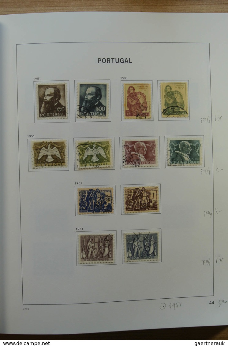 Portugal: 1853-2010: Nicely filled, used collection Portugal 1853-2010 in Davo album, including nice