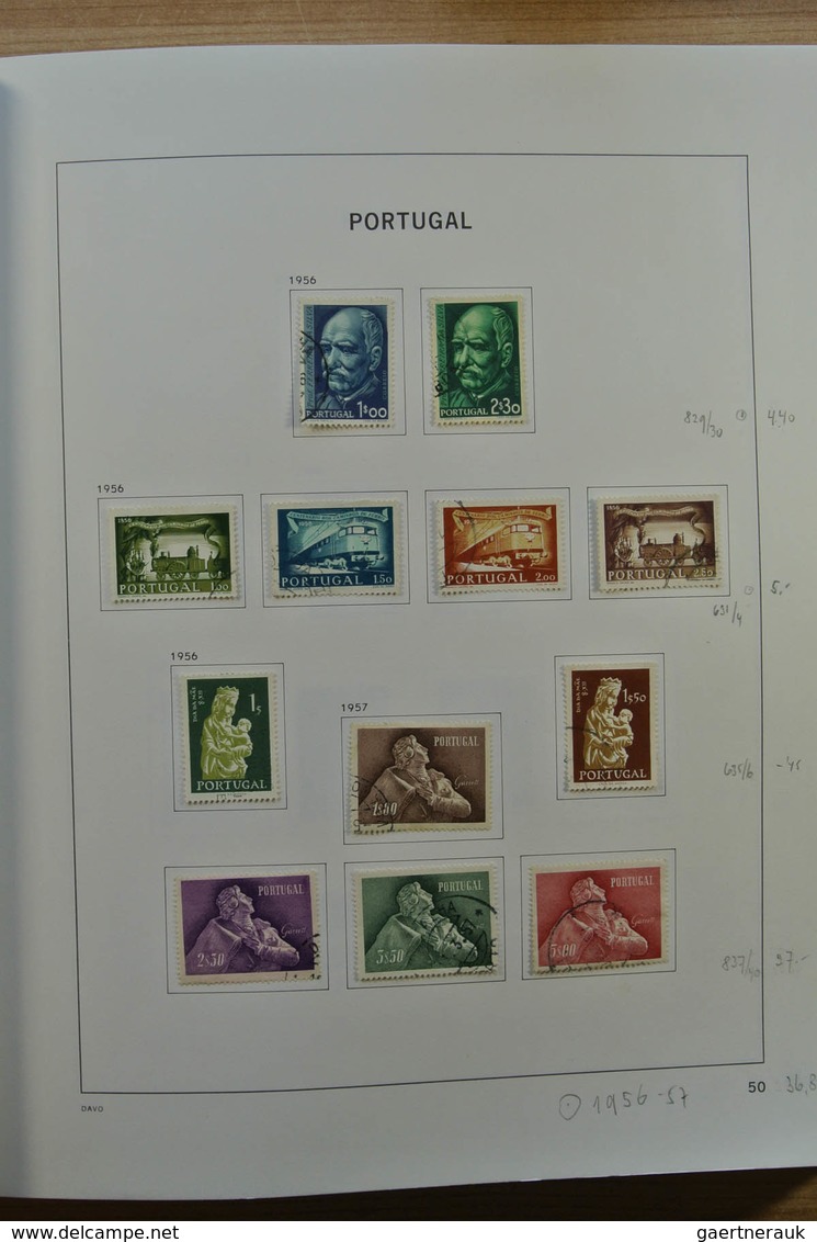 Portugal: 1853-2010: Nicely filled, used collection Portugal 1853-2010 in Davo album, including nice