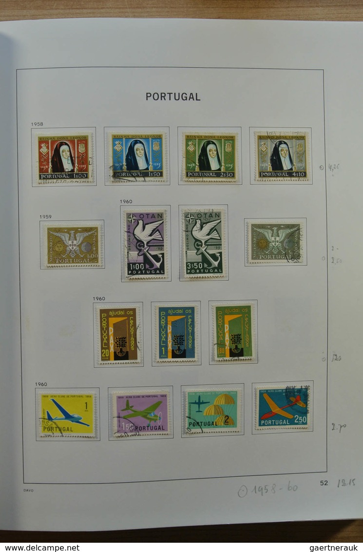 Portugal: 1853-2010: Nicely filled, used collection Portugal 1853-2010 in Davo album, including nice