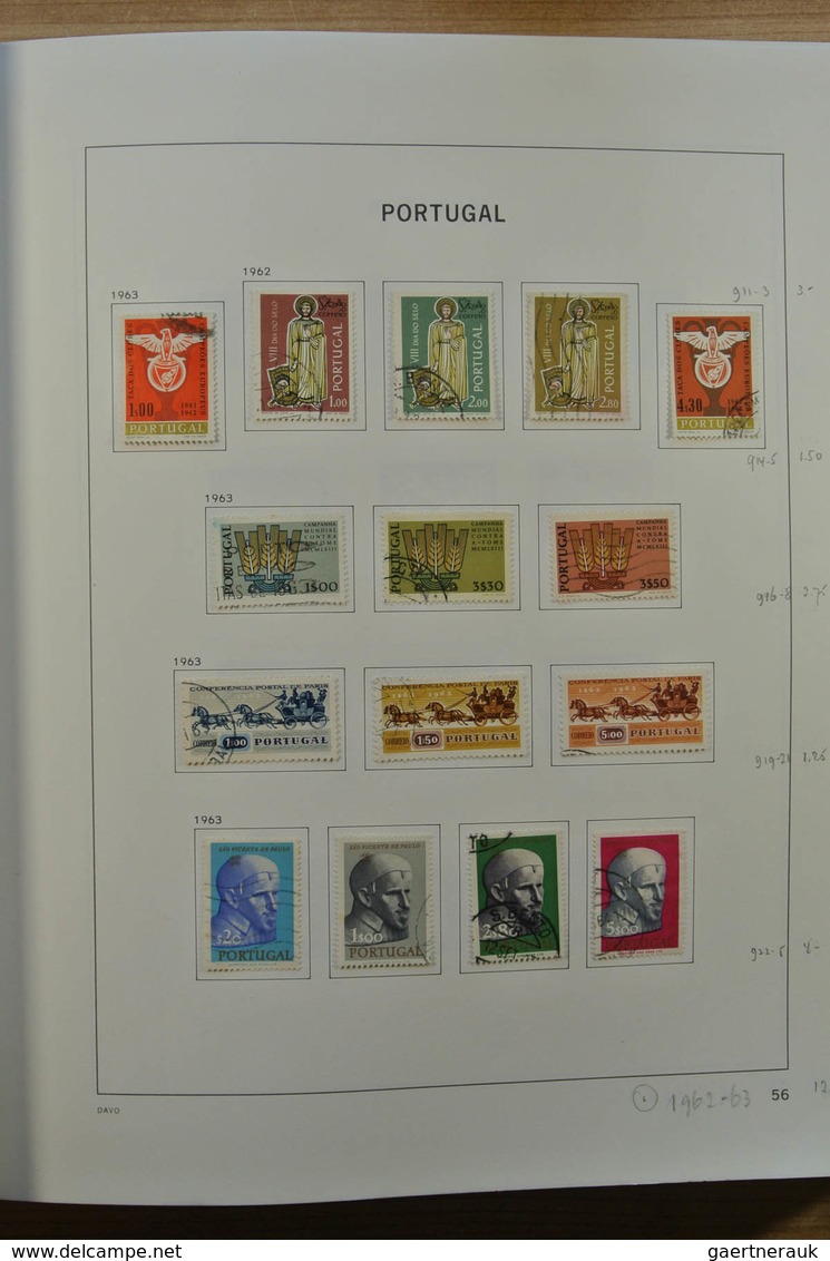 Portugal: 1853-2010: Nicely filled, used collection Portugal 1853-2010 in Davo album, including nice