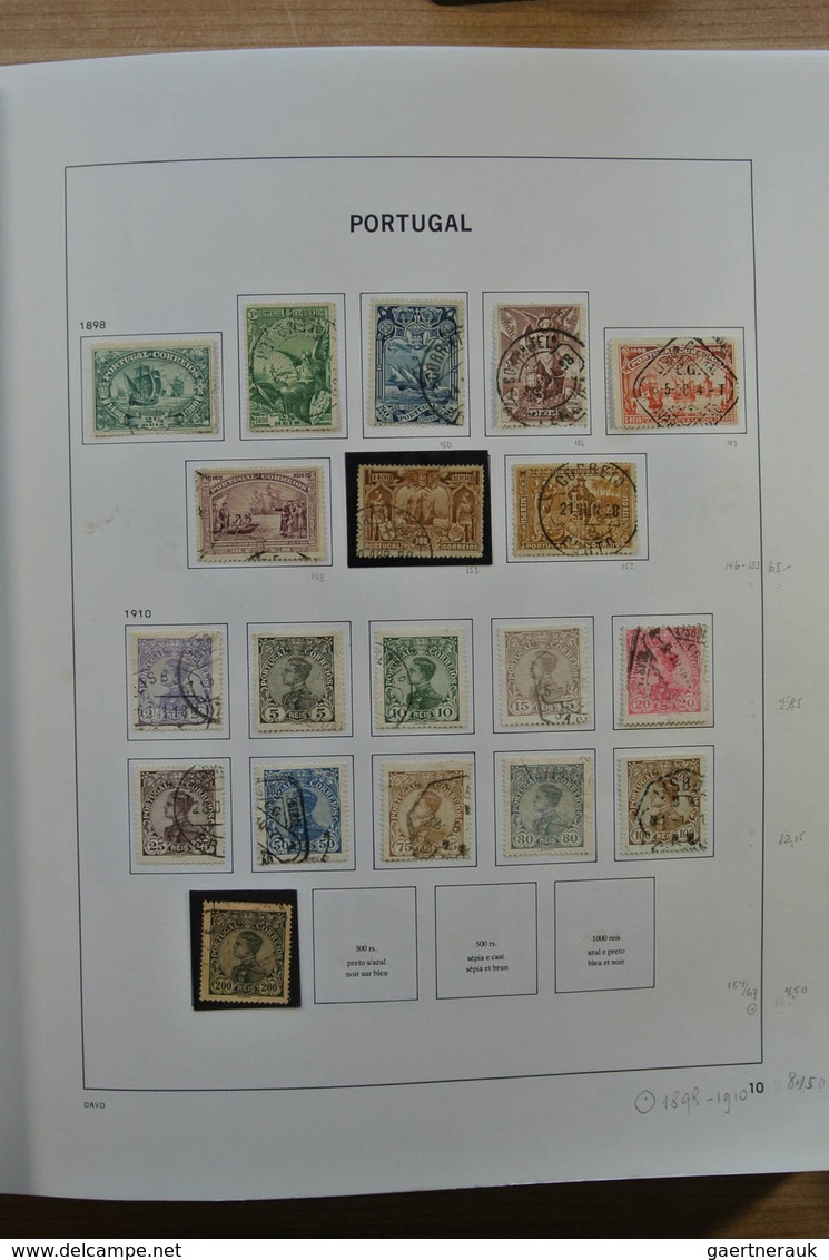 Portugal: 1853-2010: Nicely filled, used collection Portugal 1853-2010 in Davo album, including nice