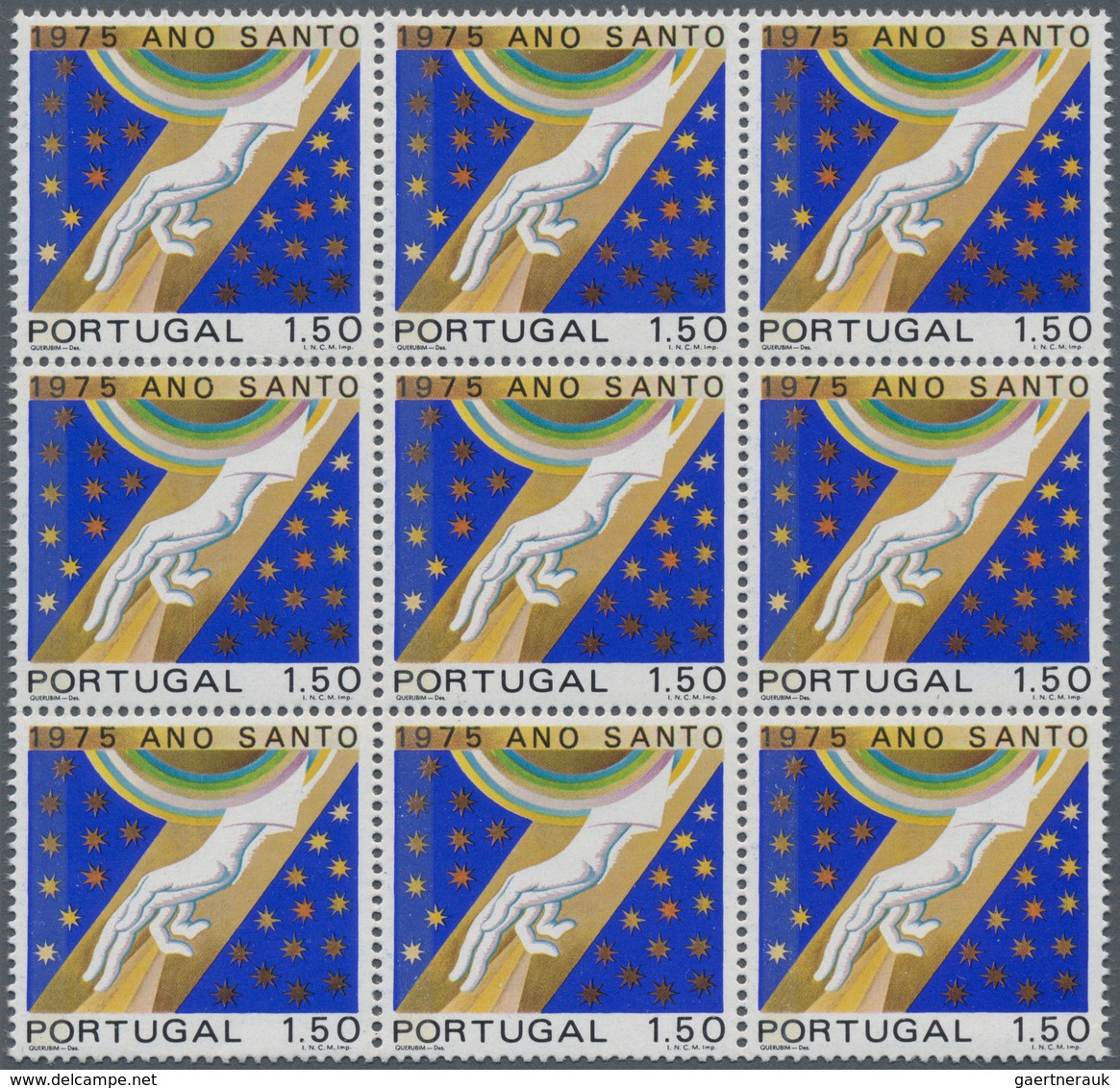 Portugal: 1975, Holy Year 1.50esc. With PHOSPHOR Strip In A Lot With About 50 Stamps Incl. Pairs And - Sonstige & Ohne Zuordnung