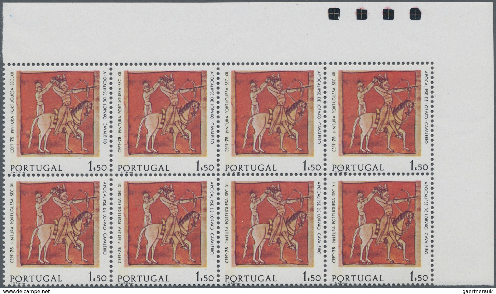 Portugal: 1975, Europa-CEPT ‚paintings‘ 1.50esc. With PHOSPHOR Strip In A Lot With About 400 Stamps - Sonstige & Ohne Zuordnung