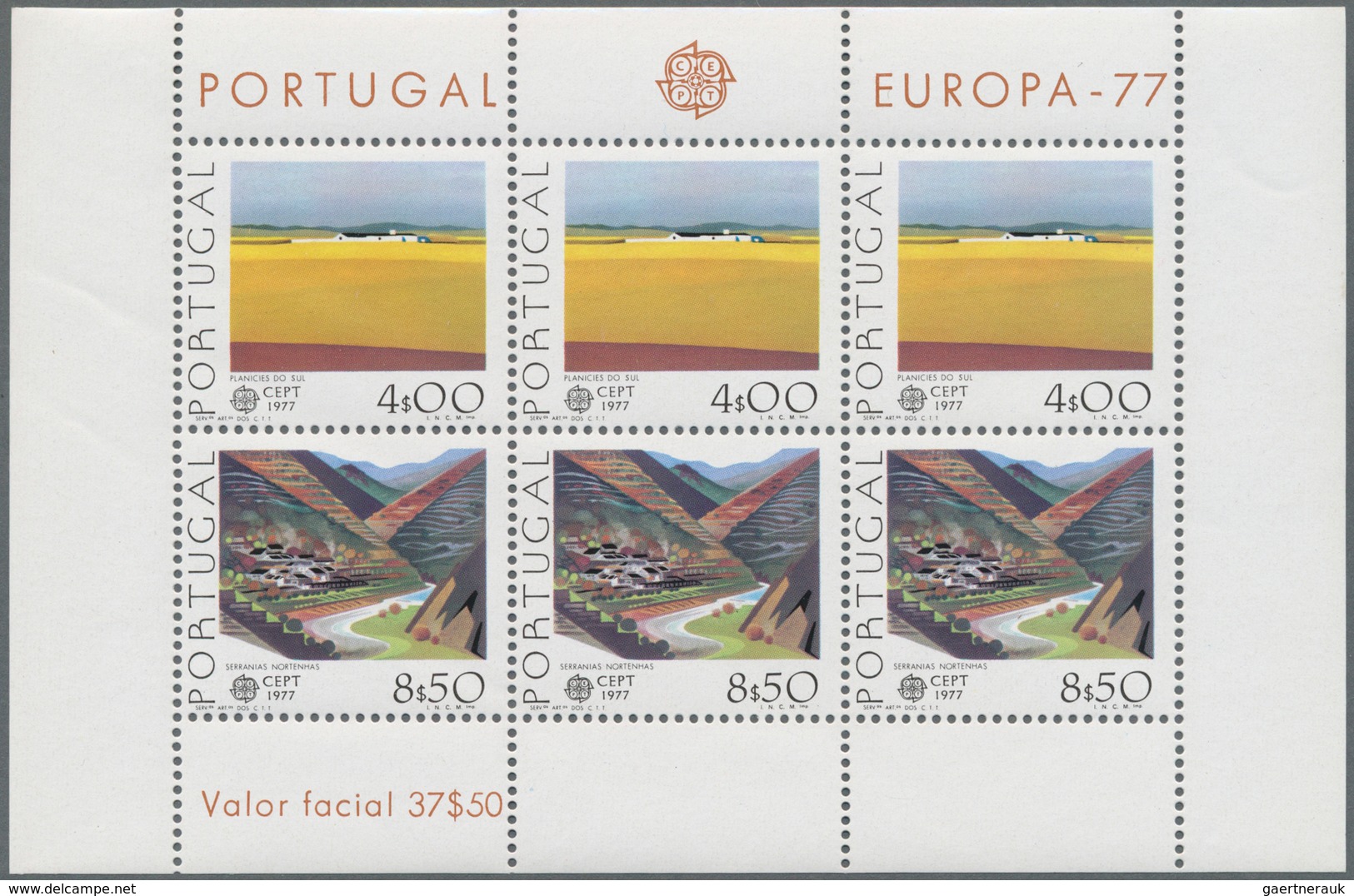 Portugal: 1977, Europa-CEPT ‚landscapes‘ INVESTMENT LOT With About 400 Miniature Sheets, Mint Never - Sonstige & Ohne Zuordnung