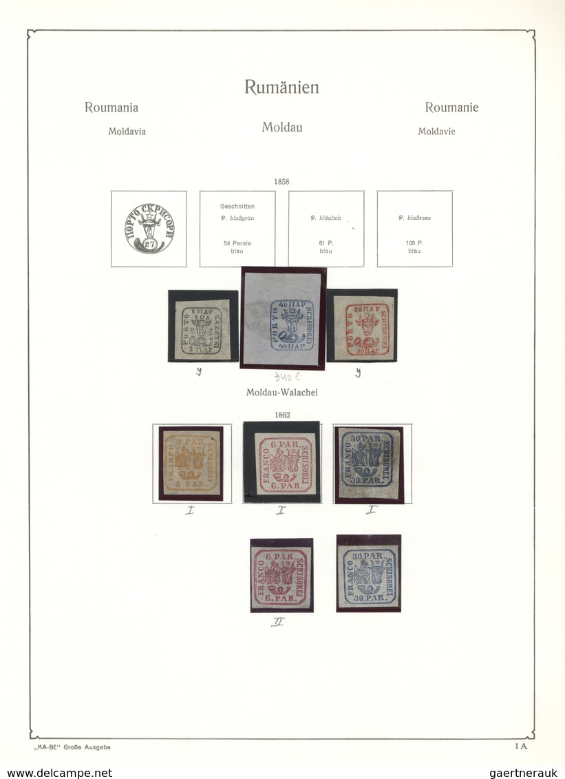 Rumänien: 1858/1977, Impressive Collection In Three KA/BE Binders Neatly Arranged On Album Pages, Pr - Gebraucht