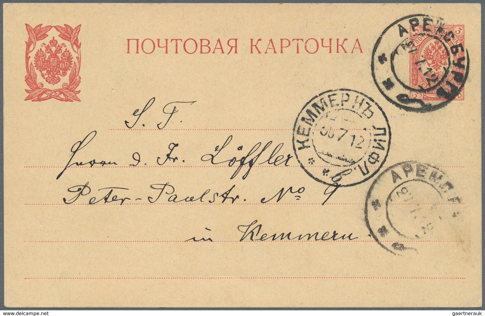 Russland: 1806/1912 14 Letters And Cards From And To Estonia From The Tsarist Time, One Letter With - Covers & Documents