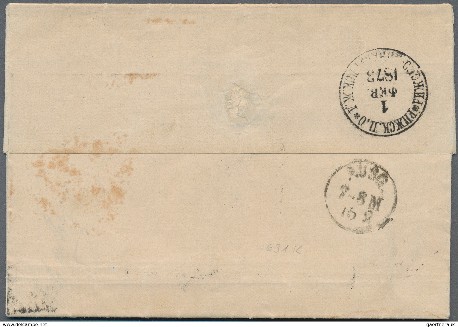 Russland: 1878/1915 small holding of about 67 items all from the Baltic sent by rail mail, while cov