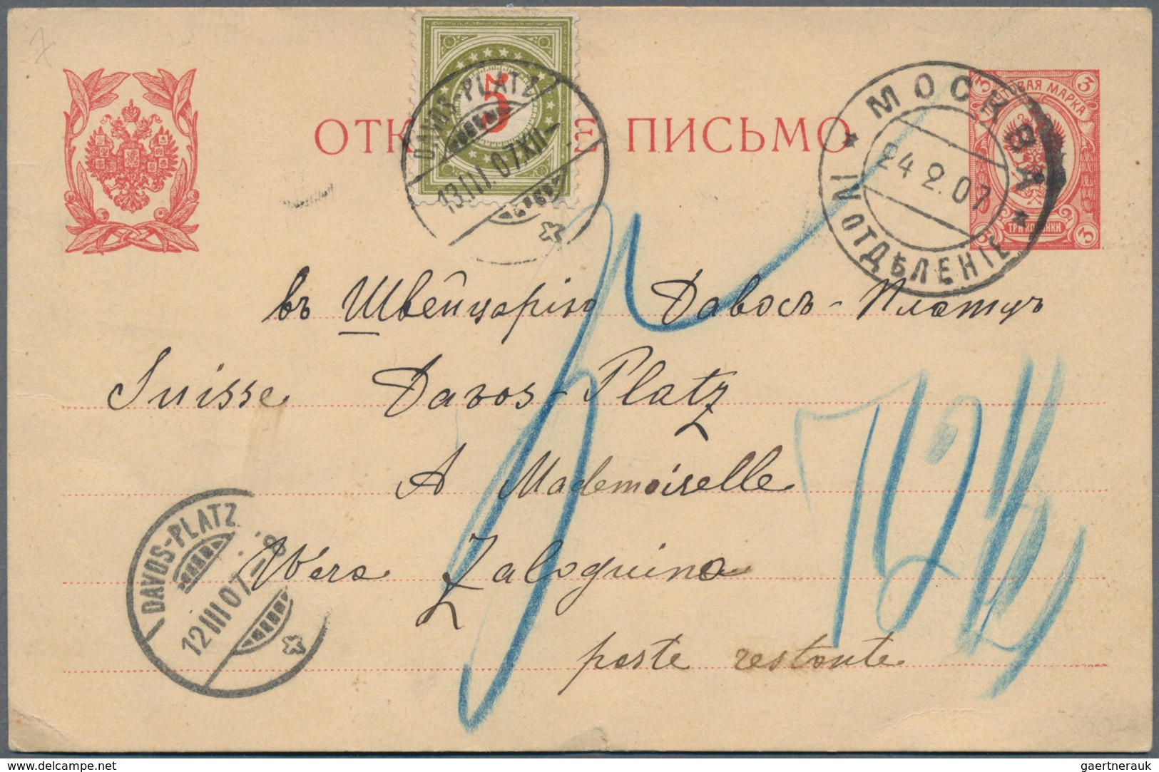 Russland - Ganzsachen: 1855/1916 Ca. 93 Postal Stationery Cards (incl. Preprinted Cards) And Envelop - Ganzsachen