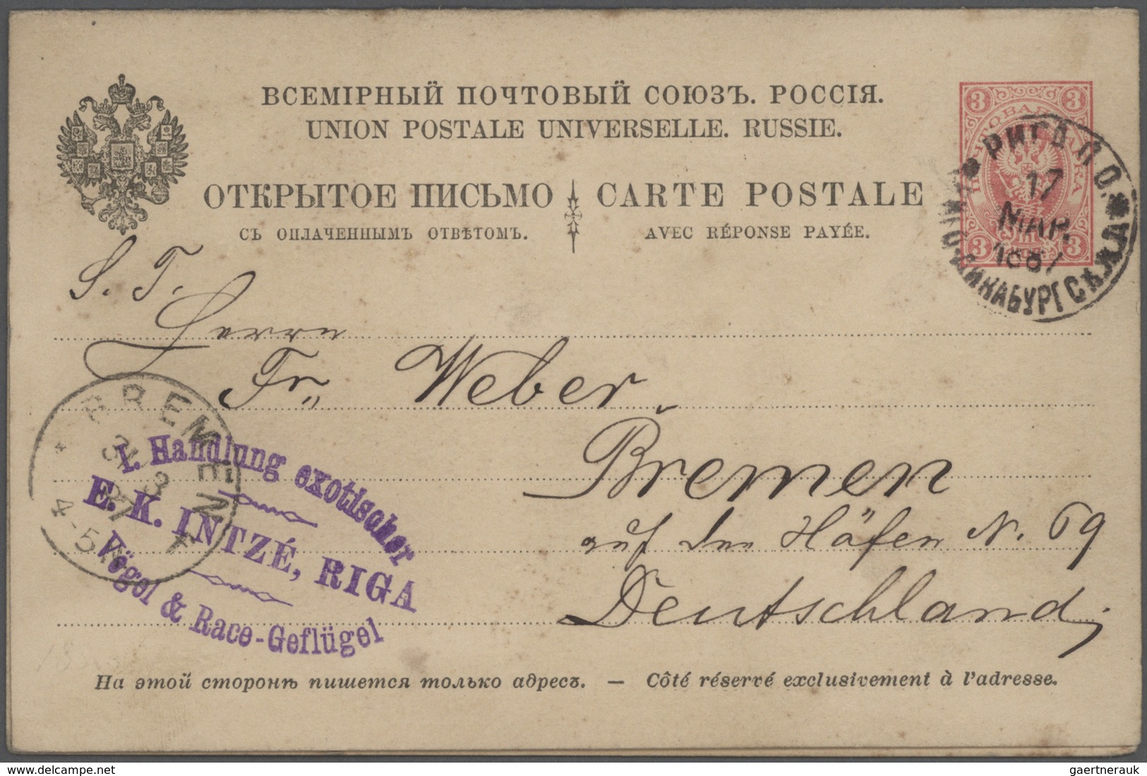 Russland - Ganzsachen: 1864/1918, Collection Of 64 Entires, Mainly Used Stationeries Incl. Money Ord - Ganzsachen