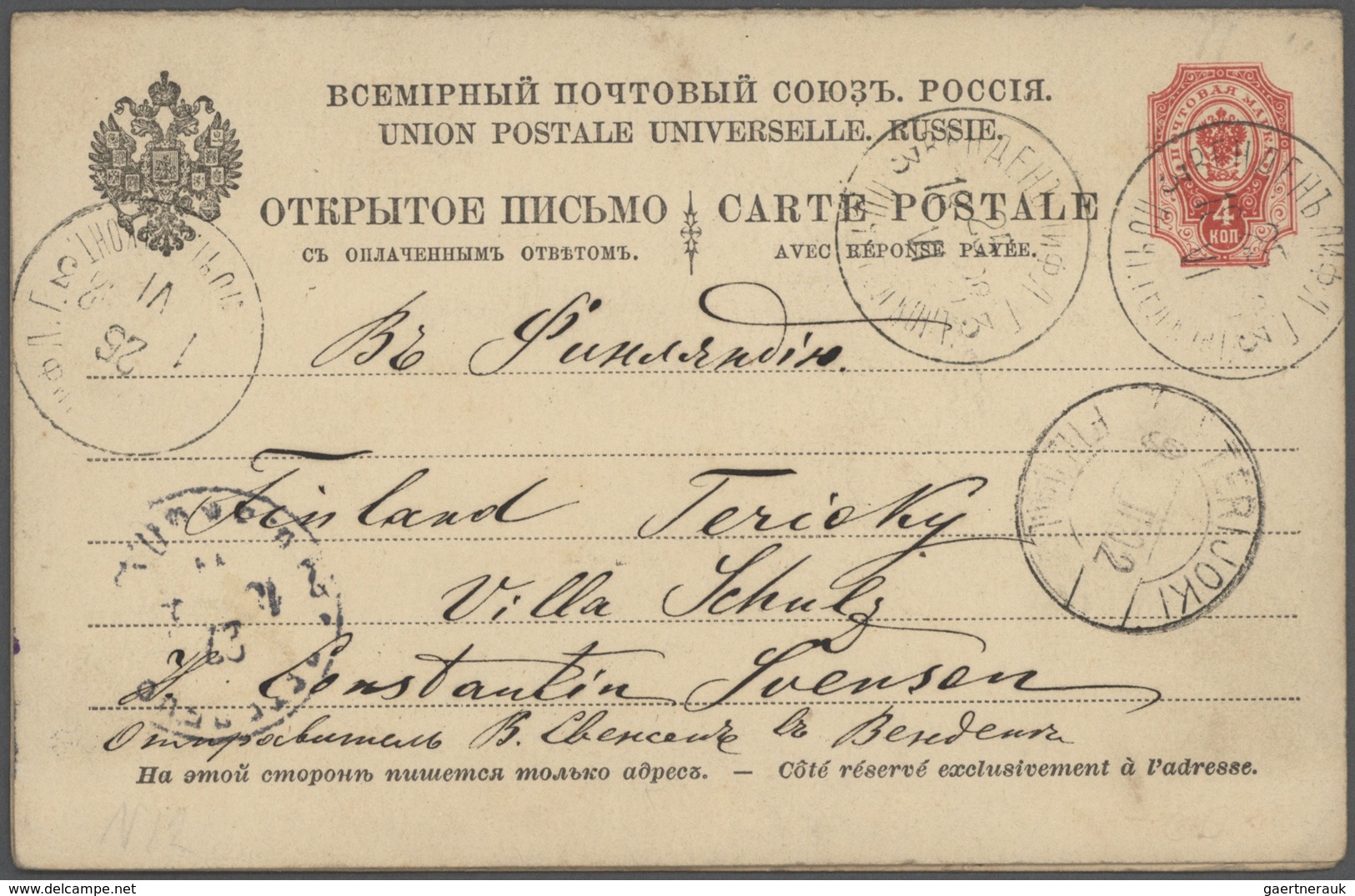 Russland - Ganzsachen: 1864/1918, collection of 64 entires, mainly used stationeries incl. money ord