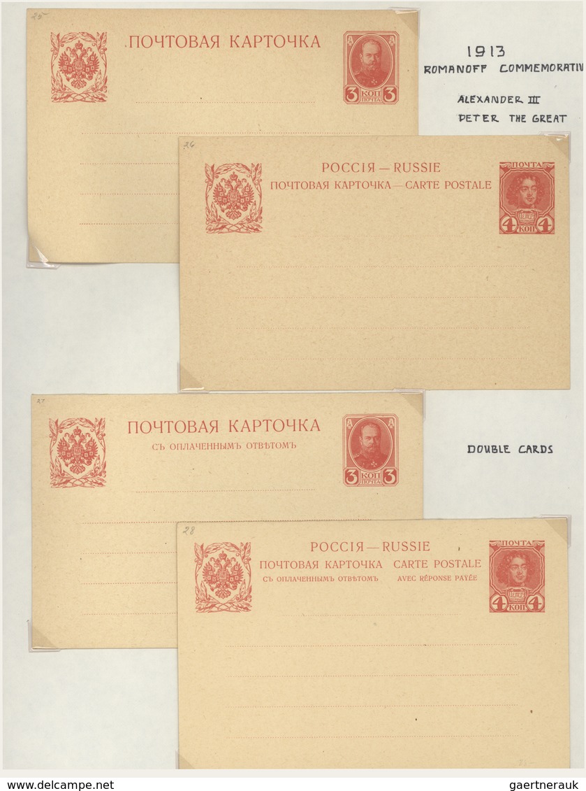 Russland - Ganzsachen: 1872/1918, Collection With Ca.70 Mostly Mint Postal Stationeries, Predominant - Ganzsachen