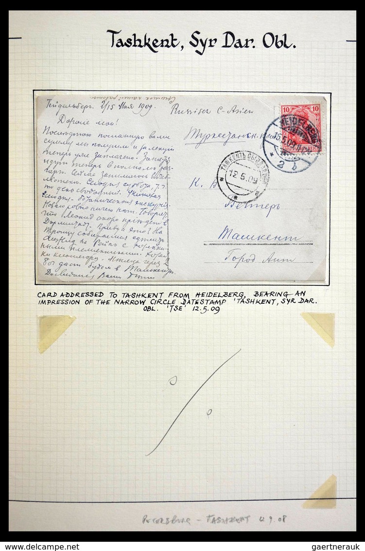 Russland - Stempel: 1858-1924: Cancel collection transkaspian railroad and cities in current Kazakhs