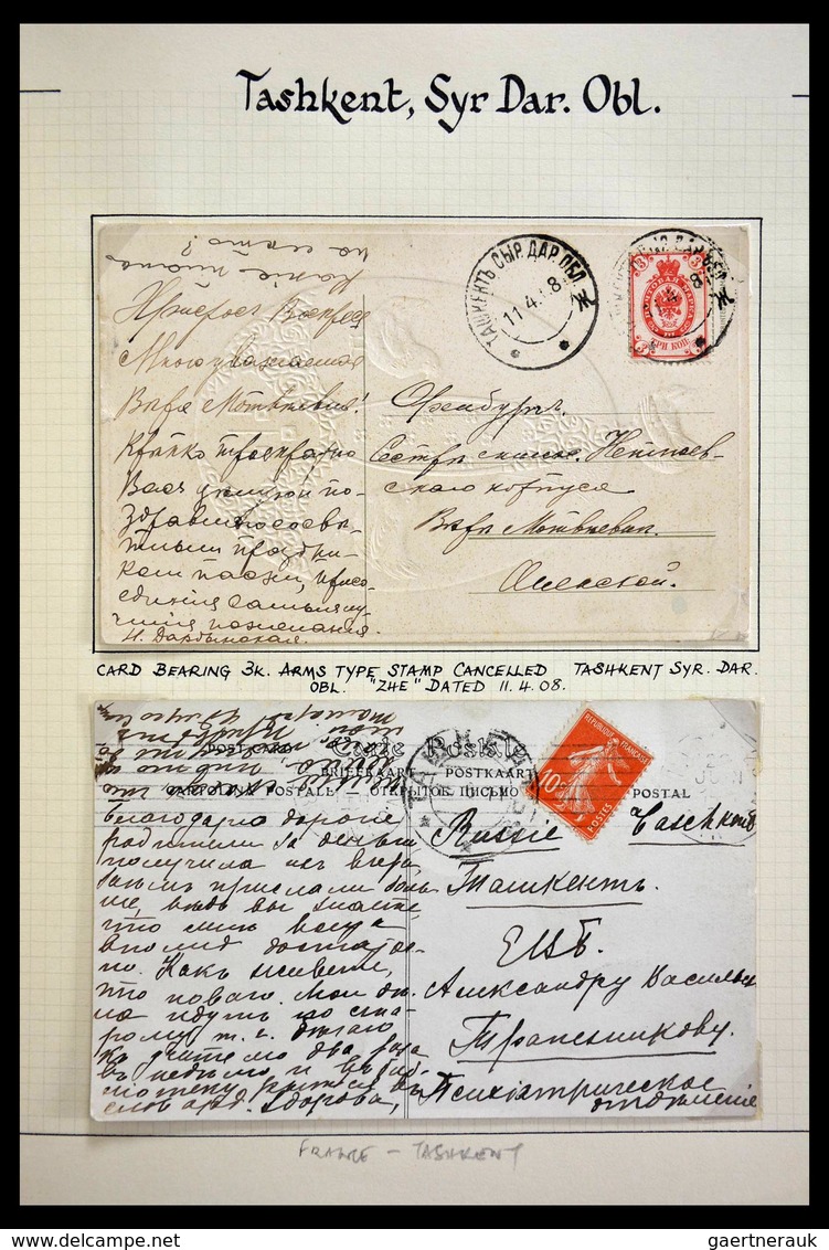 Russland - Stempel: 1858-1924: Cancel collection transkaspian railroad and cities in current Kazakhs