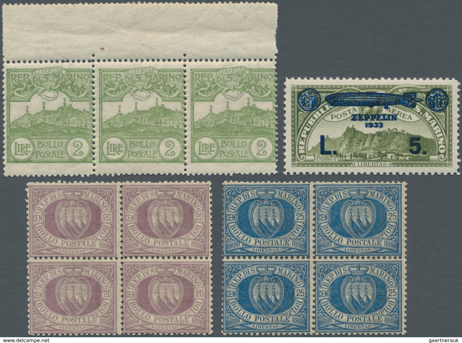 San Marino: 1894/1942 (ca.), Duplicates On Stockcards With Several Better Issues And Some Stamps In - Gebraucht