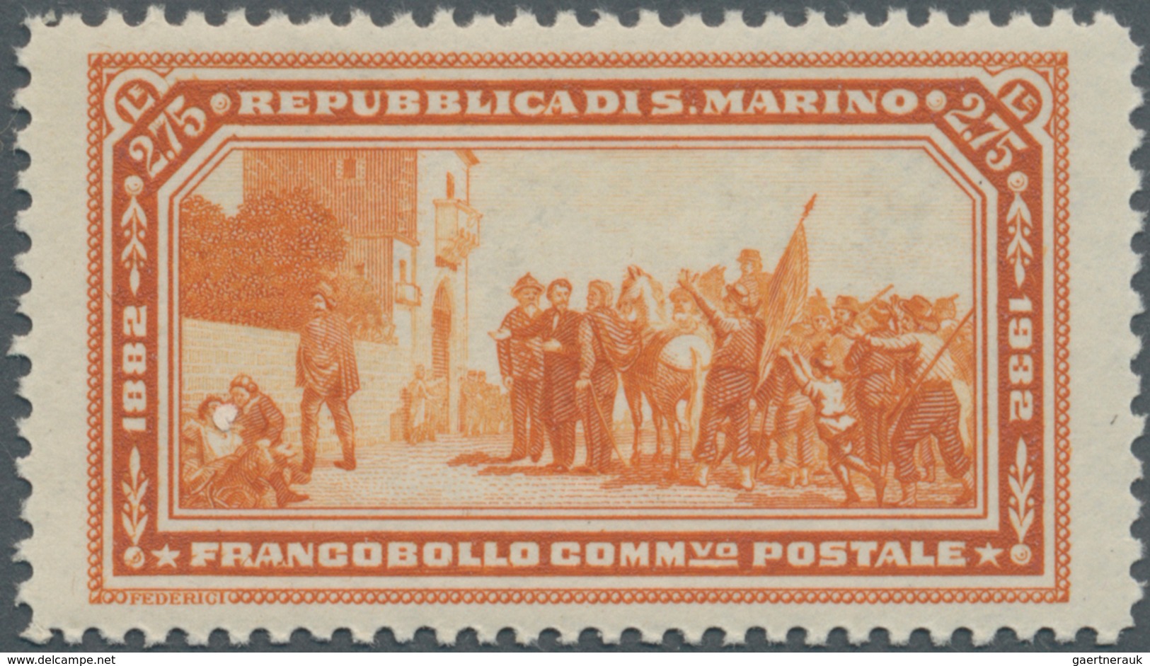 San Marino: 1932, 50 Years Death Of Giuseppe Garibaldi 2.75lire Orange In A Lot With 20 Stamps, Mint - Gebraucht