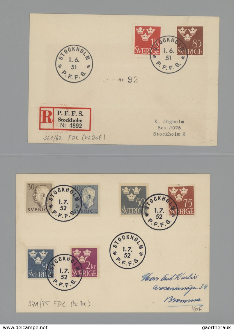 Schweden: 1722/1960, interesting lot of ca. 55 better covers and 9 regulations for post offices (172