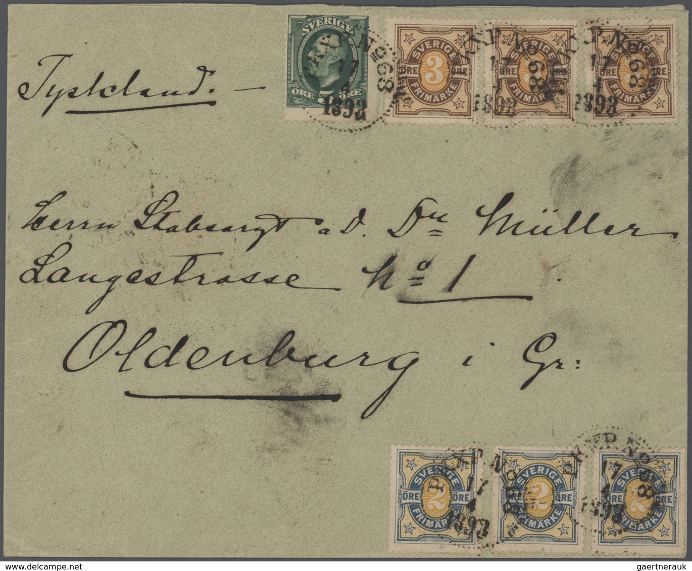 Schweden: 1850/1960 (ca) ungefähr 460 Belege - größtenteils Bedarf, viele Briefe, Formulare, ... ab