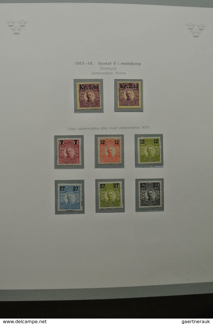 Schweden: 1855-1967: Well Filled, Mostly MNH And Mint Hinged (classic Part Canceled) Collection Swed - Briefe U. Dokumente