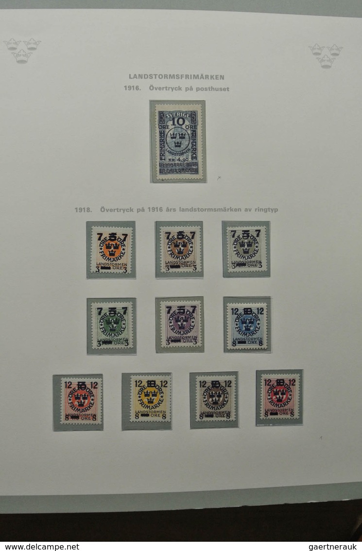 Schweden: 1855-1967: Well filled, mostly MNH and mint hinged (classic part canceled) collection Swed