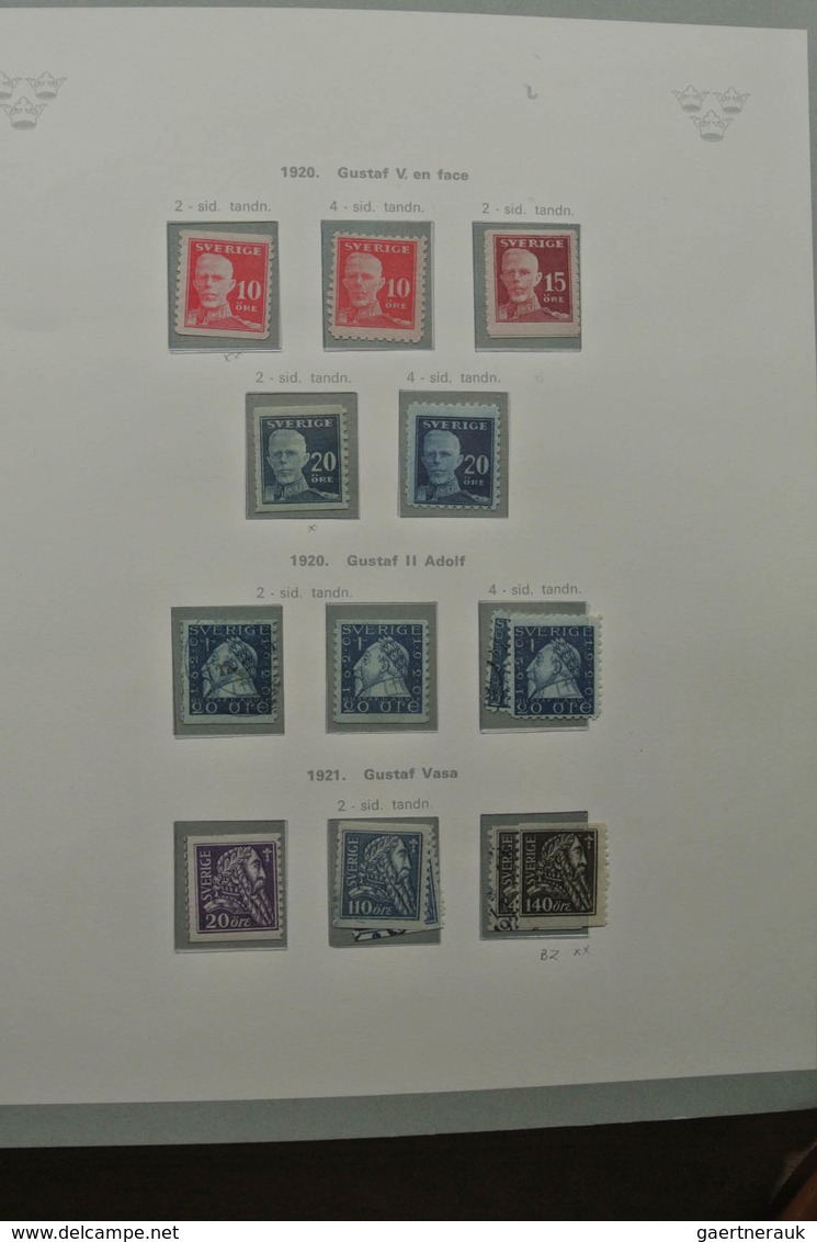 Schweden: 1855-1967: Well filled, mostly MNH and mint hinged (classic part canceled) collection Swed