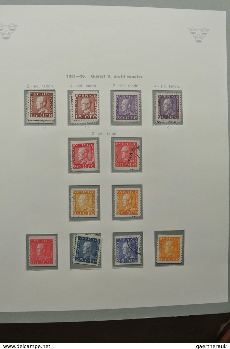 Schweden: 1855-1967: Well filled, mostly MNH and mint hinged (classic part canceled) collection Swed