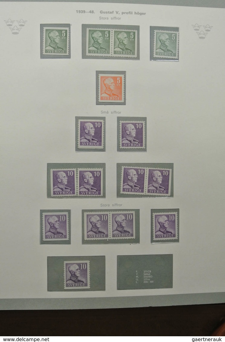 Schweden: 1855-1967: Well filled, mostly MNH and mint hinged (classic part canceled) collection Swed