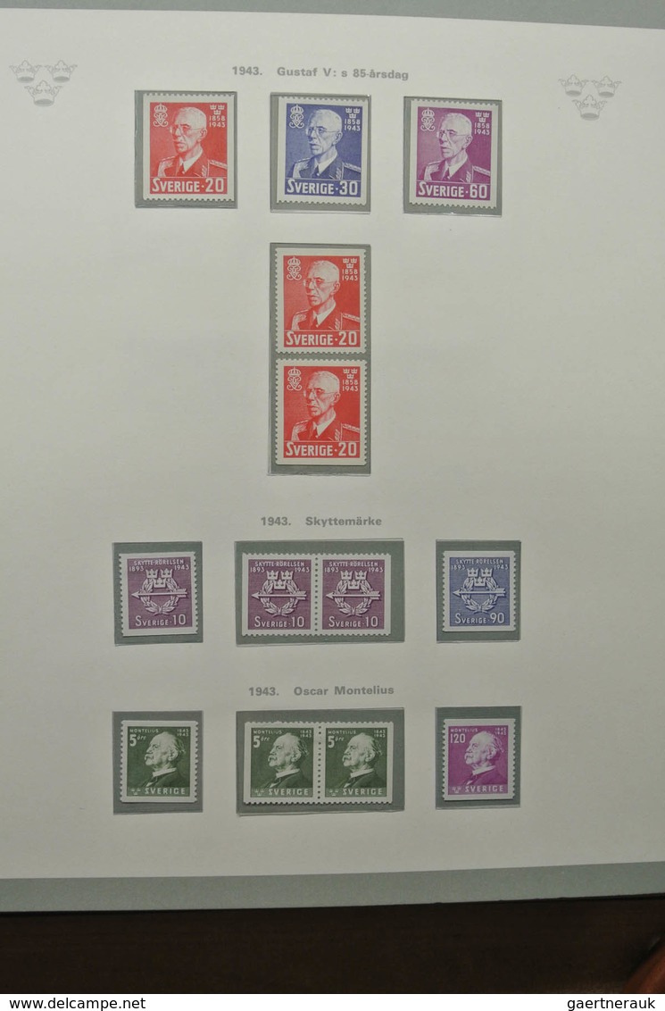 Schweden: 1855-1967: Well filled, mostly MNH and mint hinged (classic part canceled) collection Swed