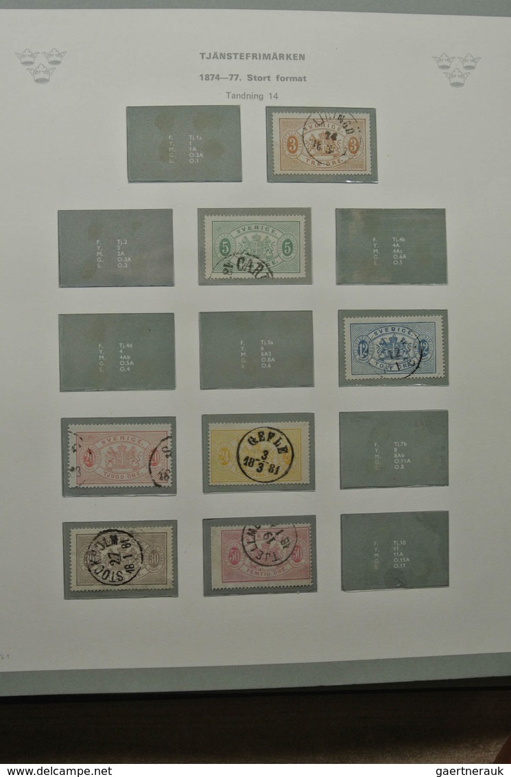 Schweden: 1855-1967: Well filled, mostly MNH and mint hinged (classic part canceled) collection Swed