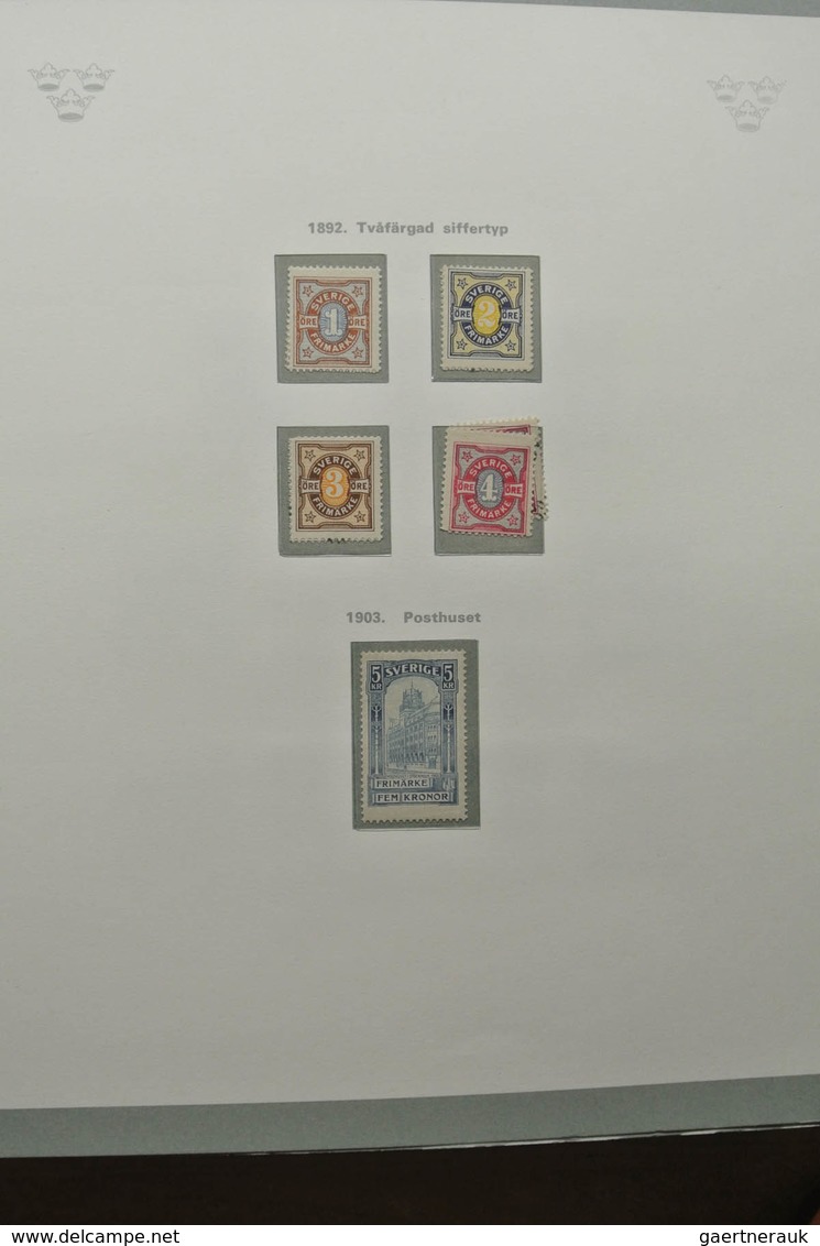 Schweden: 1855-1967: Well filled, mostly MNH and mint hinged (classic part canceled) collection Swed