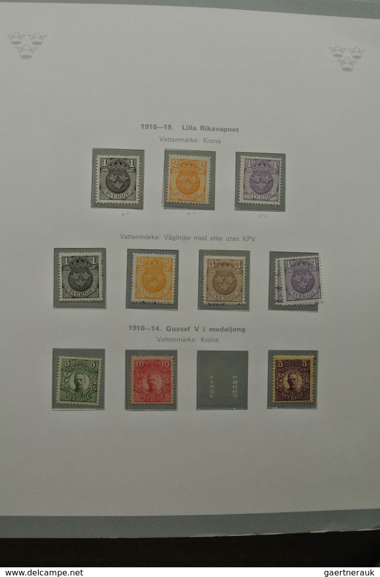 Schweden: 1855-1967: Well filled, mostly MNH and mint hinged (classic part canceled) collection Swed