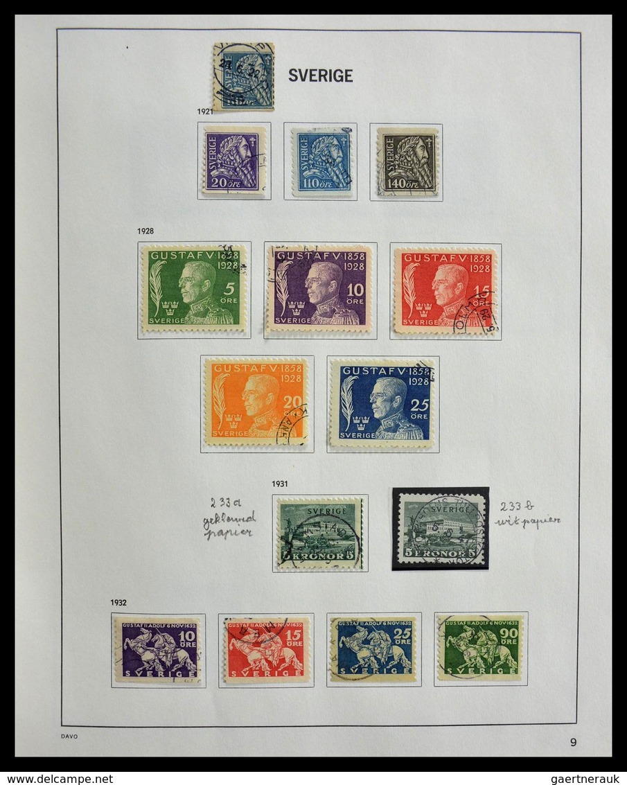 Schweden: 1855-1997: Almost Complete, Cancelled Collection Sweden 1855-1997 In Davo Album, In Which - Briefe U. Dokumente