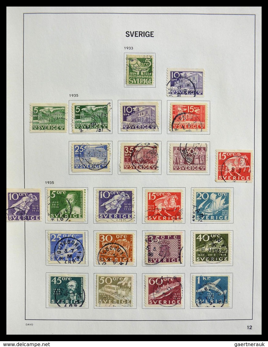 Schweden: 1855-1997: Almost complete, cancelled collection Sweden 1855-1997 in Davo album, in which