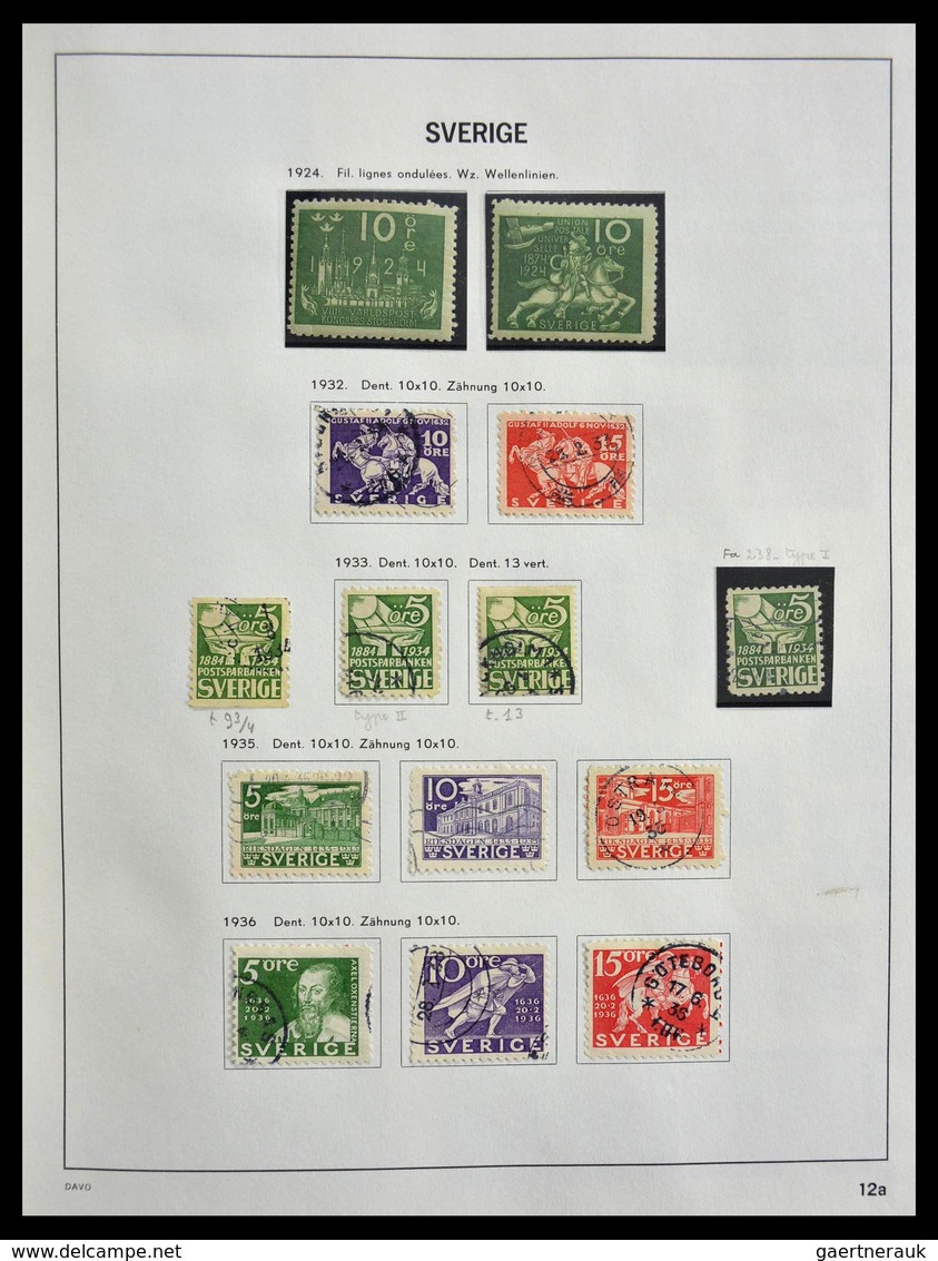 Schweden: 1855-1997: Almost complete, cancelled collection Sweden 1855-1997 in Davo album, in which