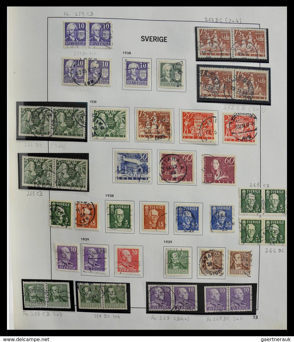 Schweden: 1855-1997: Almost complete, cancelled collection Sweden 1855-1997 in Davo album, in which