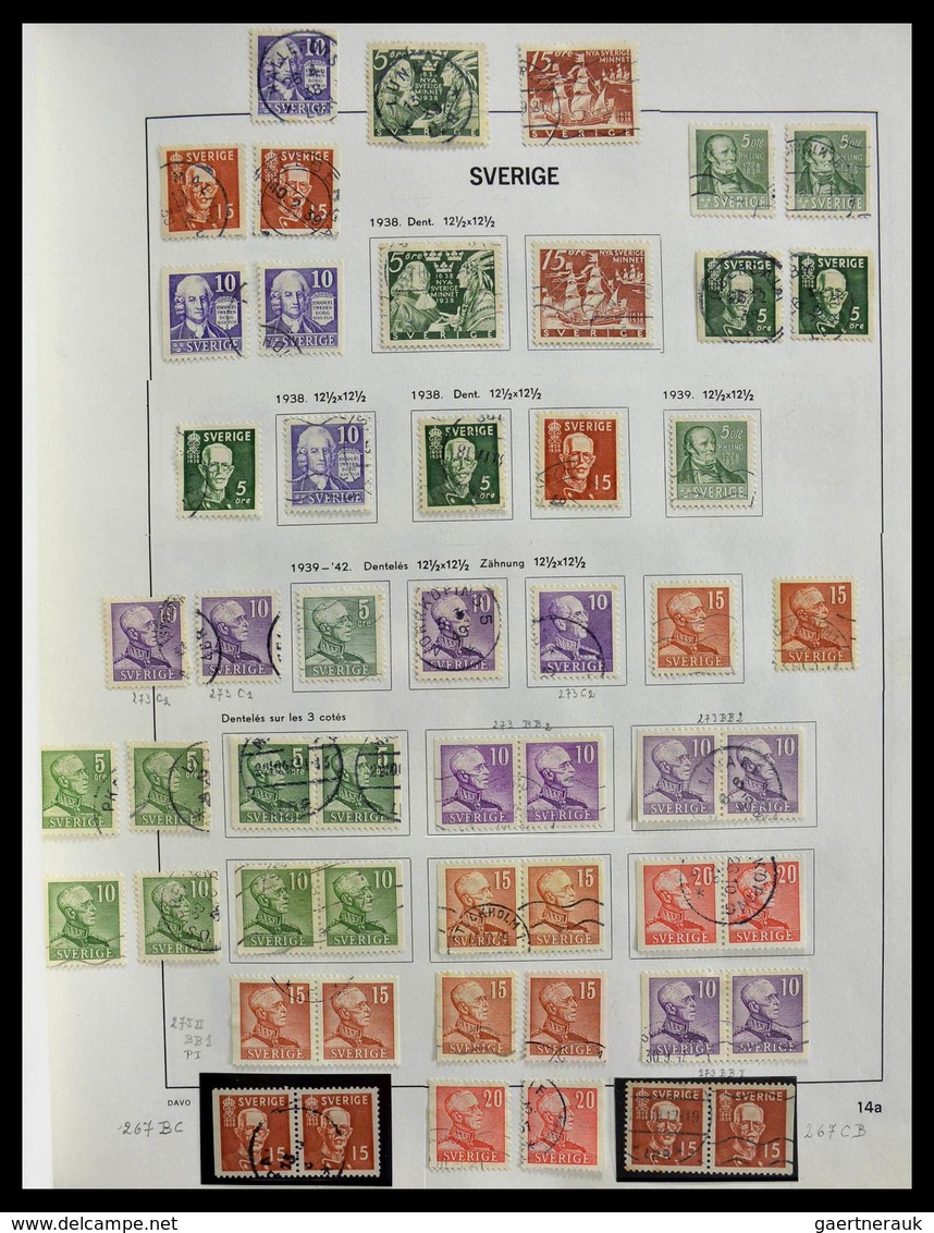 Schweden: 1855-1997: Almost complete, cancelled collection Sweden 1855-1997 in Davo album, in which