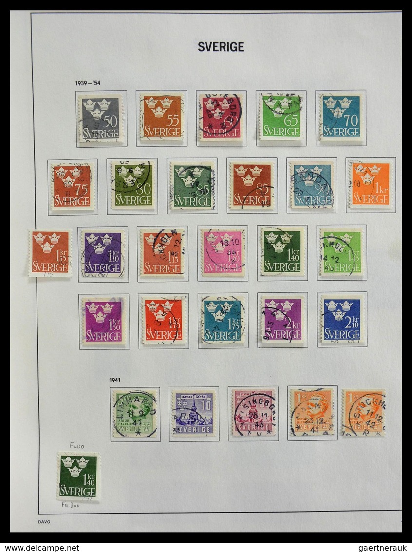 Schweden: 1855-1997: Almost complete, cancelled collection Sweden 1855-1997 in Davo album, in which