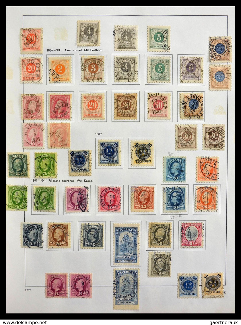 Schweden: 1855-1997: Almost complete, cancelled collection Sweden 1855-1997 in Davo album, in which